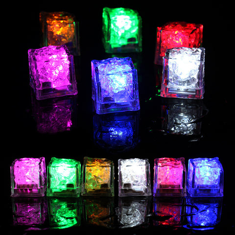 Multi Color Light-Up LED Ice Cubes (12 Pack)