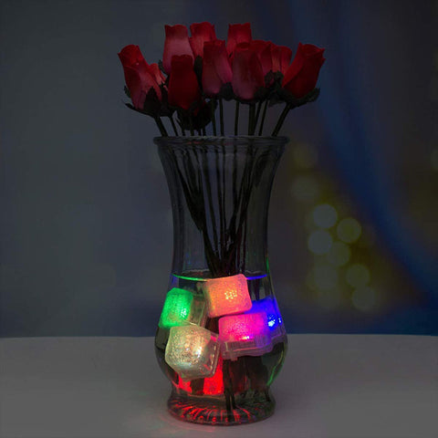 Multi Color Light-Up LED Ice Cubes (12 Pack)